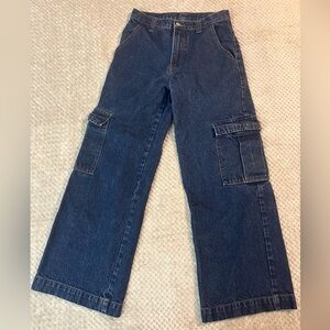 Wide Leg Skater Jeans J Galt Shanghai Carpenter 100% Cotton Y2K Skater Utility